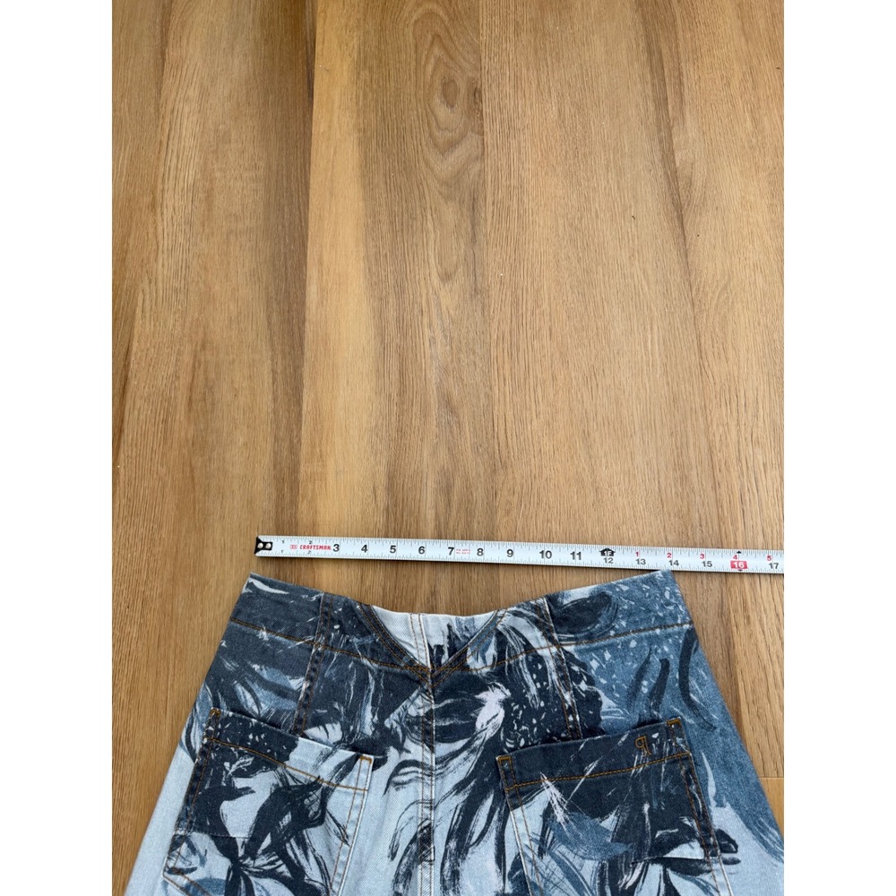 Pilcro Anthropologie foxglove Floral Wide Leg Boho Coastal Denim Jeans 28 - Picture 7 of 8